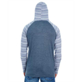 Picture of Adult Raglan Sleeve Striped Jersey Hooded T-Shirt