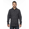 Picture of Men's Long-Sleeve Plaid Pattern Woven Shirt