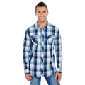 Picture of Men's Long-Sleeve Plaid Pattern Woven Shirt