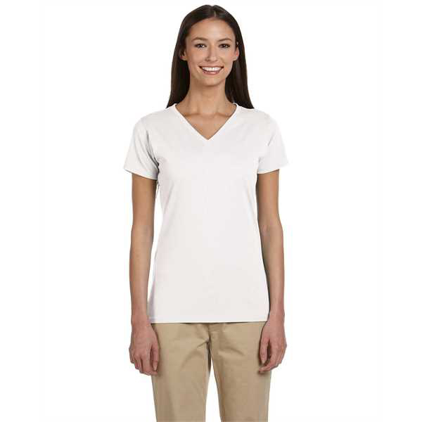 Picture of Ladies' 4.4 oz., 100% Organic Cotton Short-Sleeve V-Neck T-Shirt