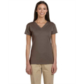 Picture of Ladies' 4.4 oz., 100% Organic Cotton Short-Sleeve V-Neck T-Shirt