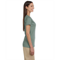 Picture of Ladies' 4.4 oz., 100% Organic Cotton Short-Sleeve V-Neck T-Shirt