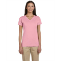 Picture of Ladies' 4.4 oz., 100% Organic Cotton Short-Sleeve V-Neck T-Shirt