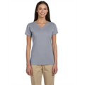 Picture of Ladies' 4.4 oz., 100% Organic Cotton Short-Sleeve V-Neck T-Shirt