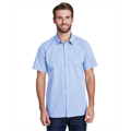 Picture of Mens Microcheck Gingham Short-Sleeve Cotton Shirt