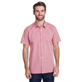 Picture of Mens Microcheck Gingham Short-Sleeve Cotton Shirt