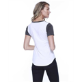 Picture of Ladies' CVC Varsity V-Neck T-Shirt