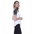 Picture of Ladies' CVC Varsity V-Neck T-Shirt