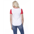 Picture of Ladies' CVC Varsity V-Neck T-Shirt