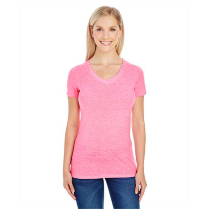Picture of Ladies' Triblend Short-Sleeve V-Neck T-Shirt