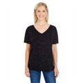 Picture of Ladies' Triblend Fleck Short-Sleeve V-Neck T-Shirt