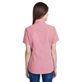 Picture of Ladies' Microcheck Gingham Short-Sleeve Cotton Shirt