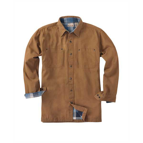 Picture of Men's Tall Canvas Shirt Jacket with Flannel Lining