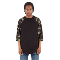 Picture of Adult 6 oz., 3/4-Sleeve Camo Raglan T-Shirt