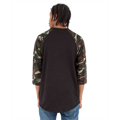 Picture of Adult 6 oz., 3/4-Sleeve Camo Raglan T-Shirt