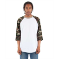 Picture of Adult 6 oz., 3/4-Sleeve Camo Raglan T-Shirt