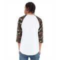 Picture of Adult 6 oz., 3/4-Sleeve Camo Raglan T-Shirt