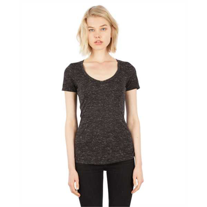 Picture of Ladies' 4.3 oz. Caviar Deep V-Neck T-Shirt