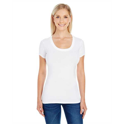 Picture of Ladies' Spandex Short-Sleeve Scoop Neck T-Shirt
