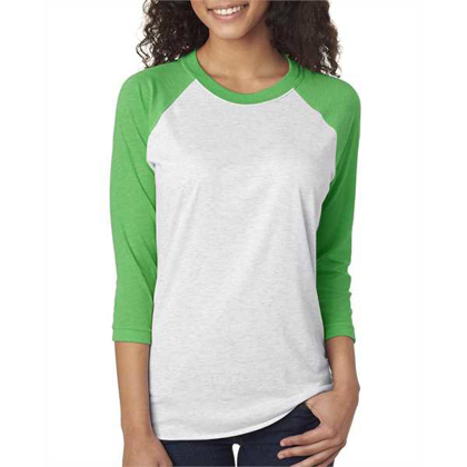 Picture of Unisex Triblend 3/4-Sleeve Raglan