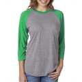 Picture of Unisex Triblend 3/4-Sleeve Raglan