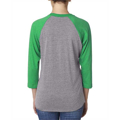 Picture of Unisex Triblend 3/4-Sleeve Raglan