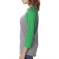 Picture of Unisex Triblend 3/4-Sleeve Raglan