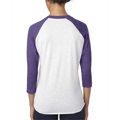Picture of Unisex Triblend 3/4-Sleeve Raglan