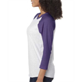 Picture of Unisex Triblend 3/4-Sleeve Raglan
