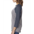 Picture of Unisex Triblend 3/4-Sleeve Raglan
