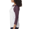 Picture of Unisex Triblend 3/4-Sleeve Raglan