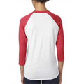 Picture of Unisex Triblend 3/4-Sleeve Raglan
