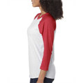 Picture of Unisex Triblend 3/4-Sleeve Raglan