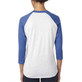 Picture of Unisex Triblend 3/4-Sleeve Raglan