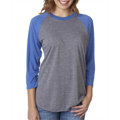 Picture of Unisex Triblend 3/4-Sleeve Raglan