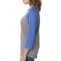 Picture of Unisex Triblend 3/4-Sleeve Raglan