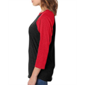 Picture of Unisex Triblend 3/4-Sleeve Raglan