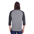 Picture of Unisex Triblend 3/4-Sleeve Raglan