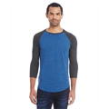 Picture of Unisex Triblend 3/4-Sleeve Raglan