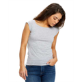 Picture of Ladies' 3.8 oz. Cap Sleeve Raw Edge Open Neck