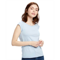 Picture of Ladies' 3.8 oz. Cap Sleeve Raw Edge Open Neck