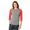 Picture of Unisex Eco-Jersey™ 3/4-SleeveRaglan Henley