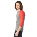Picture of Unisex Eco-Jersey™ 3/4-SleeveRaglan Henley