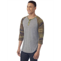 Picture of Unisex Eco-Jersey™ 3/4-SleeveRaglan Henley