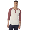 Picture of Unisex Eco-Jersey™ 3/4-SleeveRaglan Henley