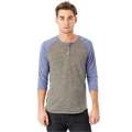 Picture of Unisex Eco-Jersey™ 3/4-SleeveRaglan Henley