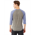 Picture of Unisex Eco-Jersey™ 3/4-SleeveRaglan Henley