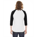 Picture of Unisex Poly-Cotton USA Made 3/4-Sleeve Raglan T-Shirt