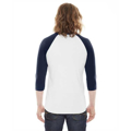 Picture of Unisex Poly-Cotton USA Made 3/4-Sleeve Raglan T-Shirt