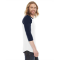 Picture of Unisex Poly-Cotton USA Made 3/4-Sleeve Raglan T-Shirt